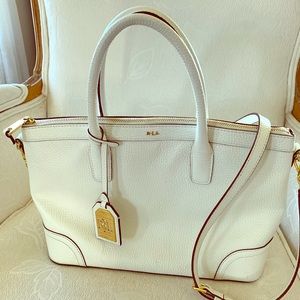 Ralph Lauren Leather Satchel Tote
